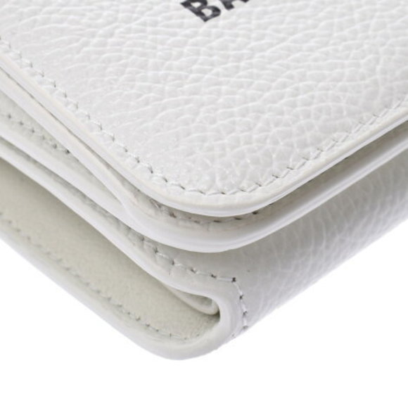 BALENCIAGA Mini Wallet White Calf Trifold Un - Picture 4 of 12